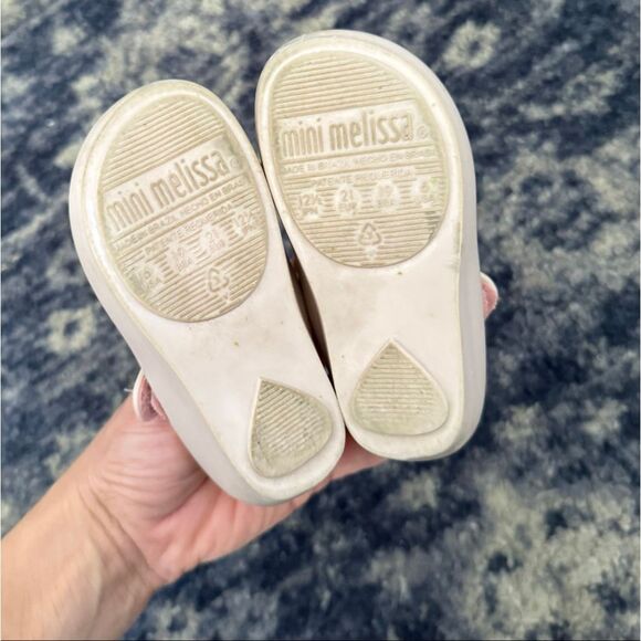 Mini Melissa Disney Mickey Minnie Mouse Toddler Girl 6 Shoes - Picture 3 of 4